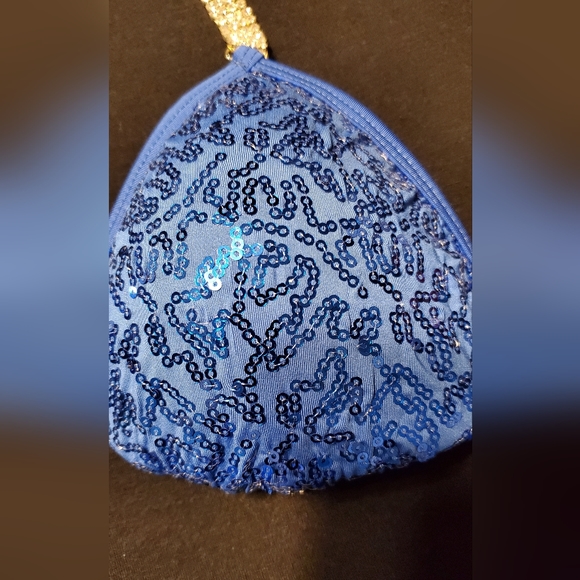 Competition/model/photo shoot sequins bikini, A-C cup-Royal Blue - Picture 2 of 9